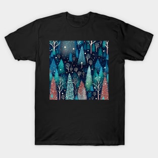 Christmas night in the forest T-Shirt